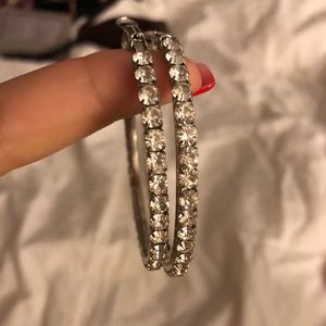 Silver hoop earrings